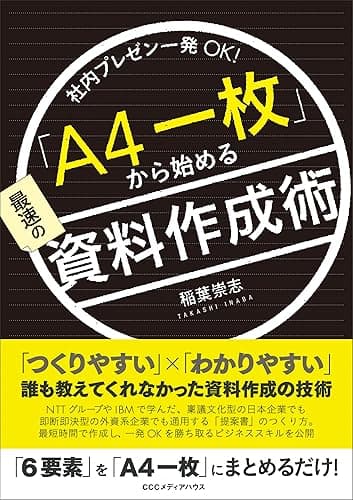 社内プレゼン一発ＯＫ！ 「Ａ４一枚」から始める最速の資料作成術