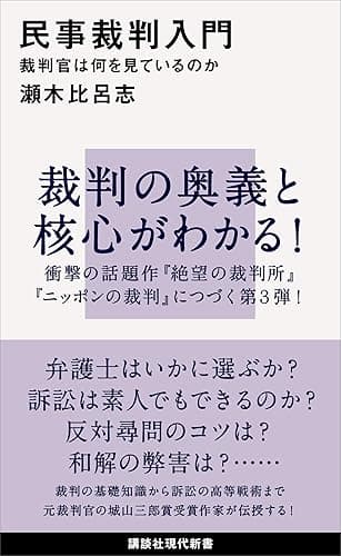 民事裁判入門 裁判官は何を見ているのか (講談社現代新書)