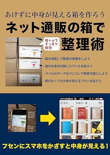 ネット通販の箱で整理術: あけずに中身が見える箱を作ろう