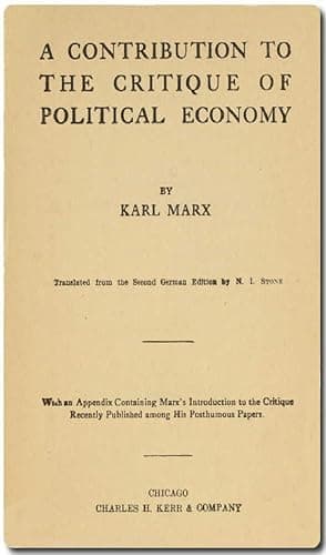 A Contribution to The Critique Of The Political Economy (English Edition)